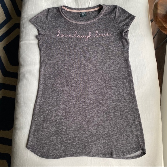 🌙 LAURA ASHLEY ‘LOVE LAUGH LIVE’ SHORT SLEEVE NIGHTIE DRESS! - Picture 5 of 8